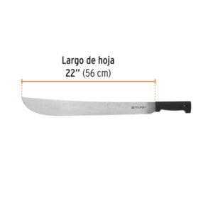 Machete estándar 22 cacha negra inyectada, Truper