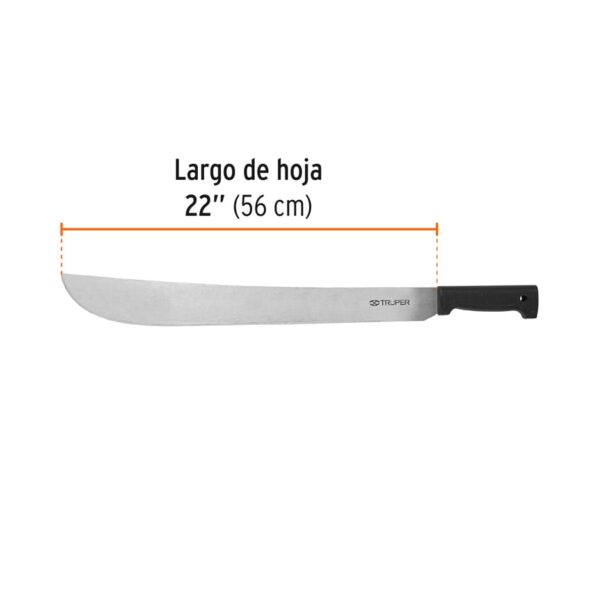 Machete estándar 22 cacha negra inyectada, Truper