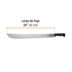Machete estándar 24 cacha negra inyectada, Truper
