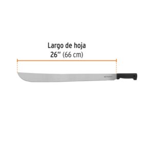 Machete estándar 26 cacha negra inyectada, Truper