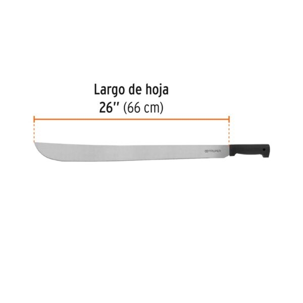 Machete estándar 26 cacha negra inyectada, Truper