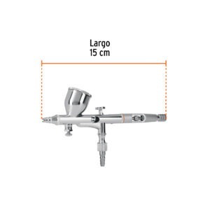 Pistola aerográfica de gravedad con vaso fijo, Truper