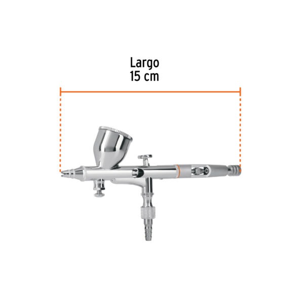 Pistola aerográfica de gravedad con vaso fijo, Truper