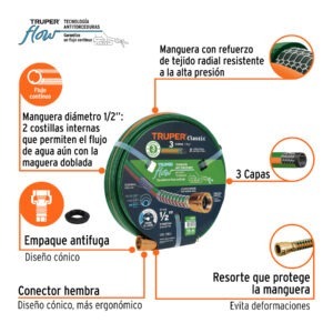 Mangura Reforzada 15m 1/2 Truper
