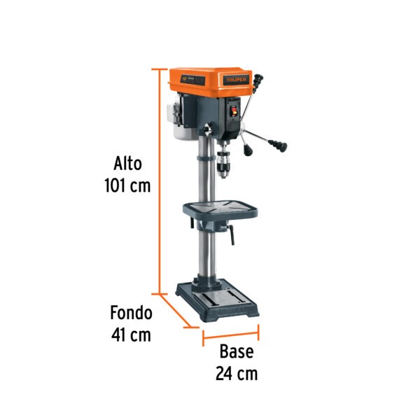 Taladro de piso 13, 3/4 HP (560 W), broquero 5/8, Truper
