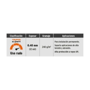 Lona uso rudo, verde olivo, 5 X 6 m, Truper Expert