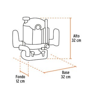 Router 1800 W 2-1/2 HP, industrial, Truper