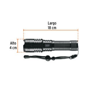 Linterna LED recargable de aluminio 670 lm, Truper Expert