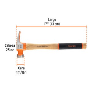 Martillo, Uña Recta Tipo, California Ripper, 25 Oz Truper