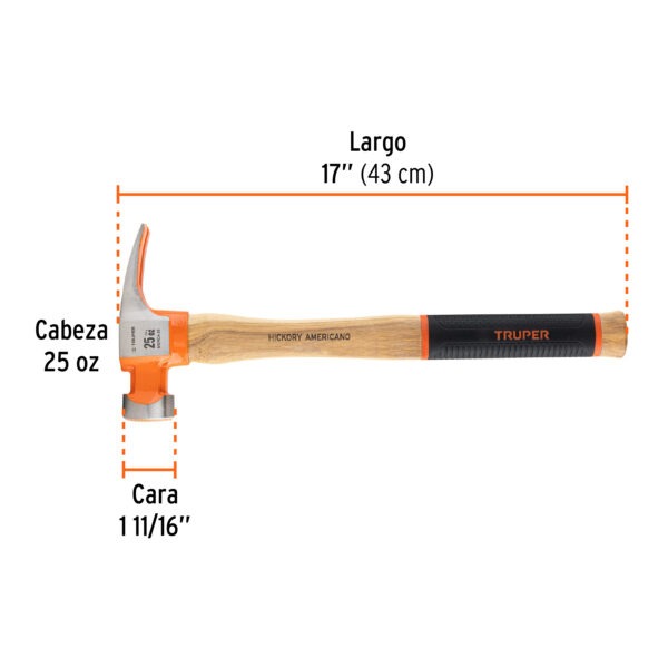 Martillo, Uña Recta Tipo, California Ripper, 25 Oz Truper