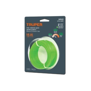 Rollo de hilo para desbrozadora, 2 mm x 15 m, Truper