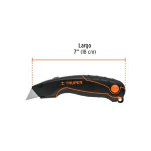 Navaja retráctil 7 cuerpo de aluminio, Truper
