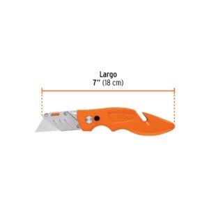 Navaja abatible 7 cuerpo de aluminio y acero inox, Truper