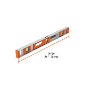 Nivel de 24 cuerpo de aluminio con protección de ABS