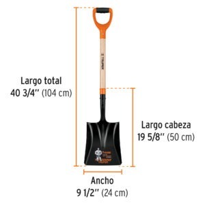 Pala cuadrada T-2000, puño Y, Truper