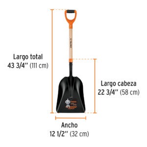 Pala carbonera T-2000, puño Y, Truper