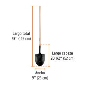 Pala irrigación T-2000 3 perforaciones mango largo 45