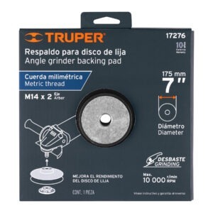Respaldo para discos de lija 7, eje M14, Truper