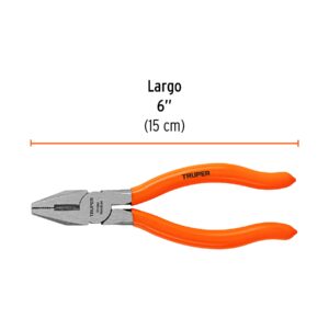 Pinza para electricista 6 mango de PVC, Truper