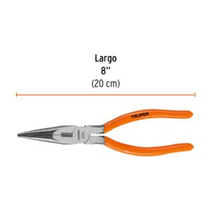 Pinza de punta y corte 8 mango de PVC, Truper