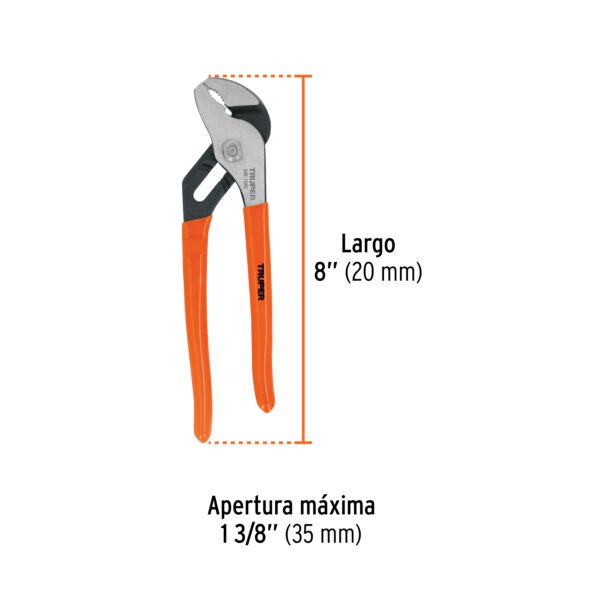 Pinza de extensión 8 mango de PVC, Truper