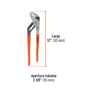 Pinza de extensión 12 mango de PVC, Truper