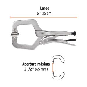 Pinza de presión 6 tipo C con mordaza autoajustable