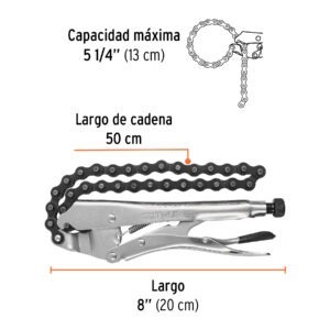 Pinza de presión 8 de cadena, Truper