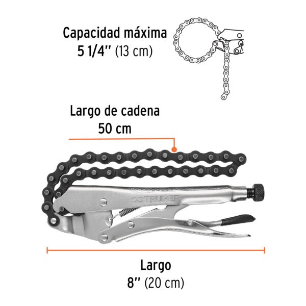 Pinza de presión 8 de cadena, Truper