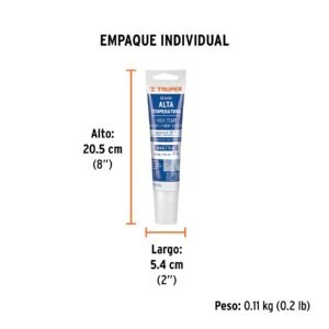 Sellador de silicón azul para altas temperaturas, 85 g