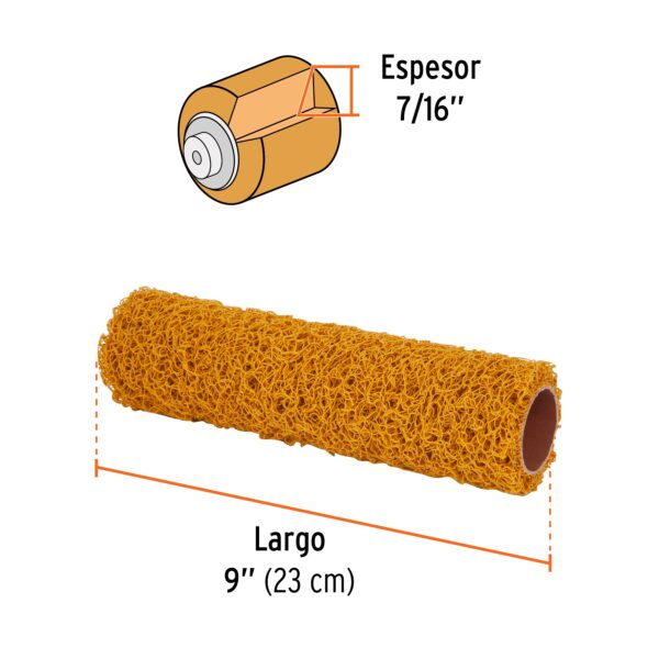 Repuesto De Rodillo Pvc Texturizado 9 x 7/16